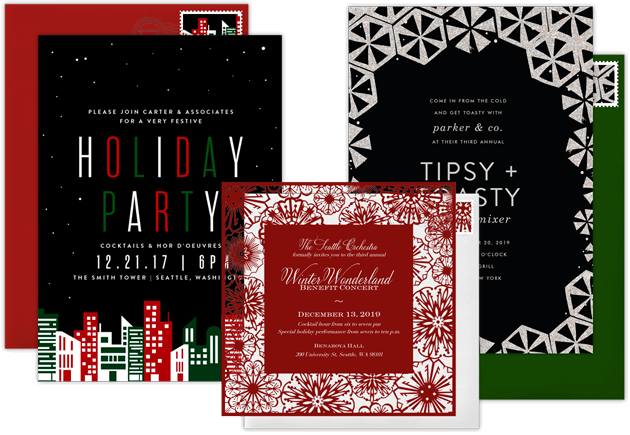 Business Christmas Party Invitations